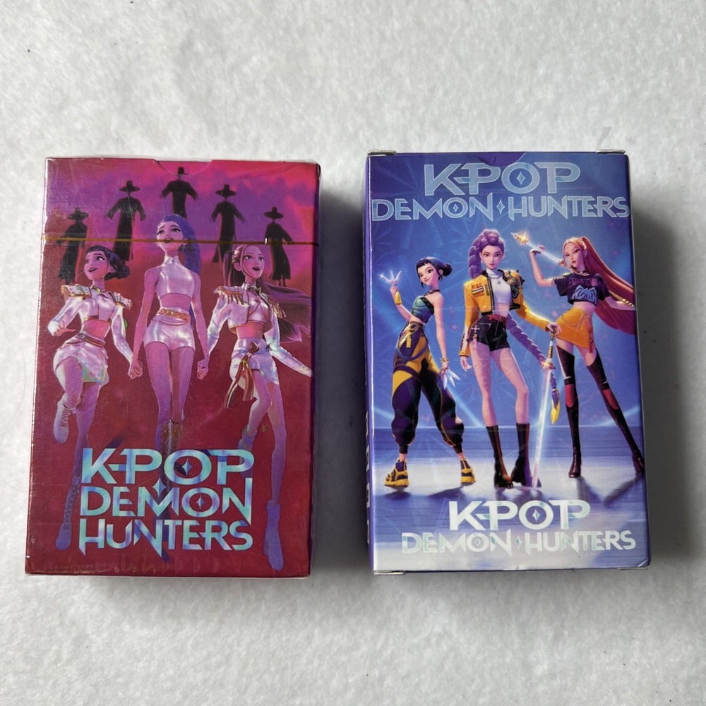 KPop Demon Hunters Playing Cards Lot 2 Decks HUNTR/X Pink Blue New